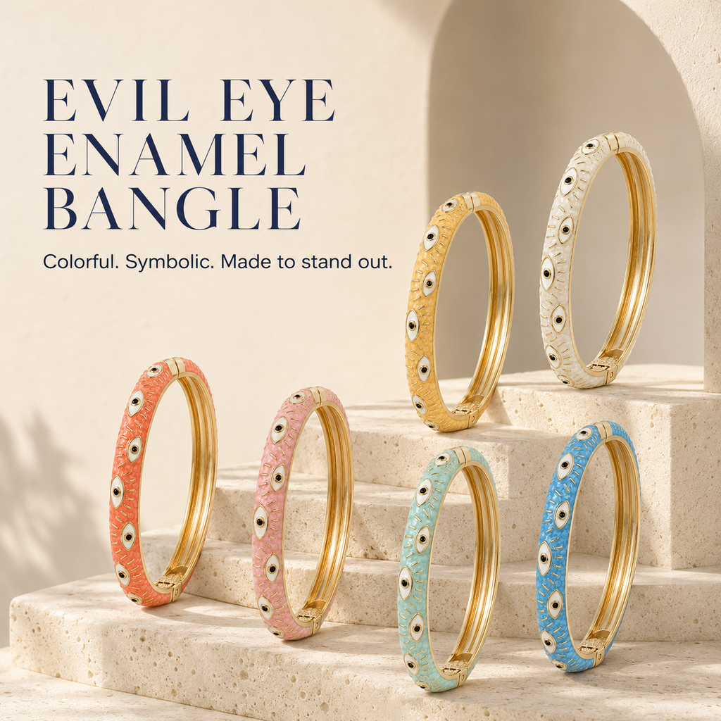 Thailan Bracelet, Light Luxury, Simple and Commuter-Friendly, Retro and Niche, Inlaid with Colorful Enamel, Hand-Painted, Exquisite Jewelry