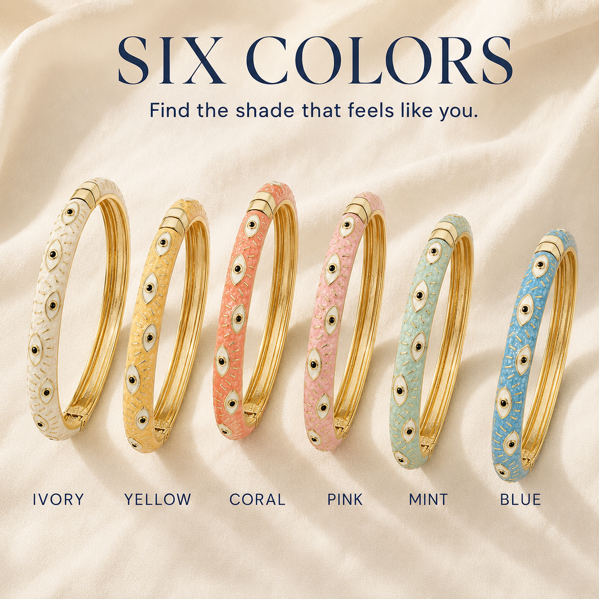 Thailan Bracelet, Light Luxury, Simple and Commuter-Friendly, Retro and Niche, Inlaid with Colorful Enamel, Hand-Painted, Exquisite Jewelry