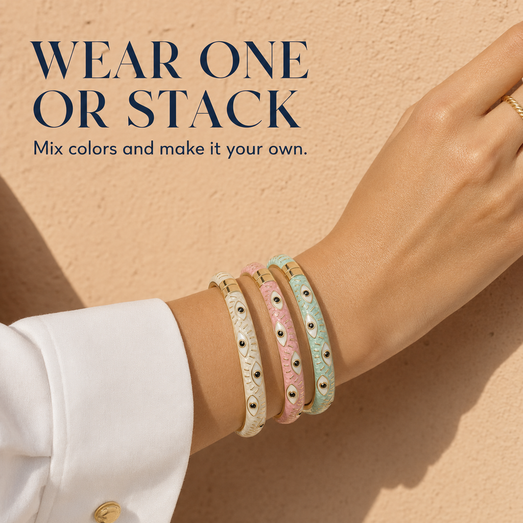 Thailan Bracelet, Light Luxury, Simple and Commuter-Friendly, Retro and Niche, Inlaid with Colorful Enamel, Hand-Painted, Exquisite Jewelry