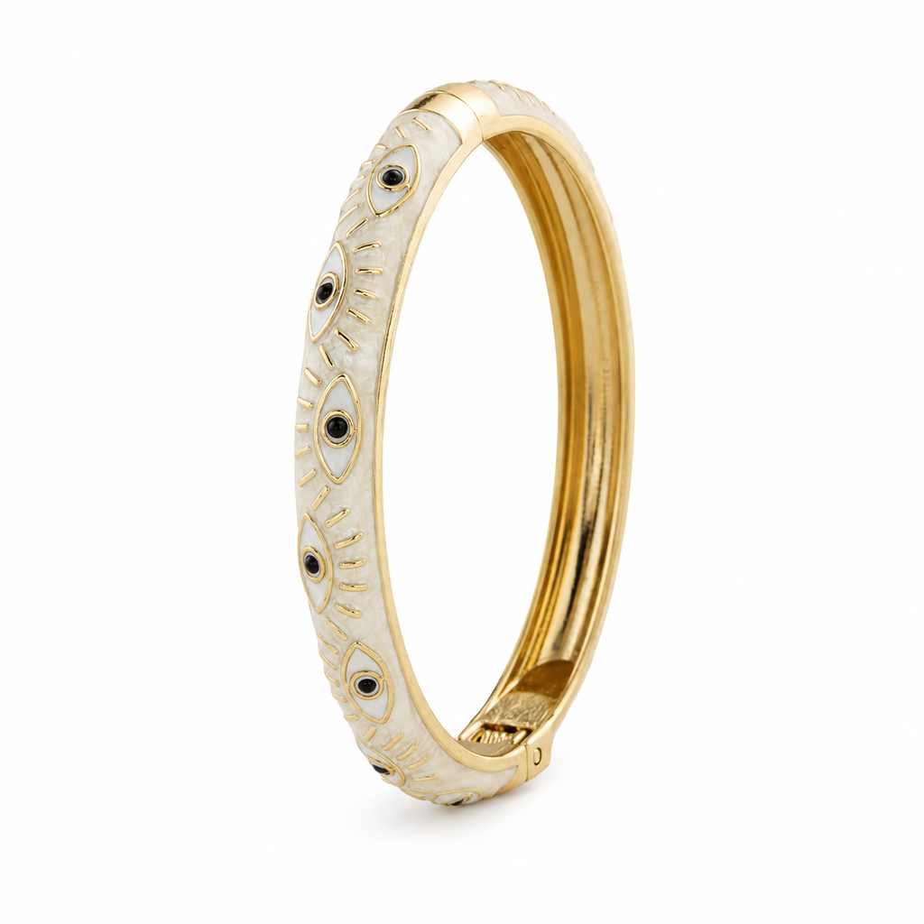 Thailan Bracelet, Light Luxury, Simple and Commuter-Friendly, Retro and Niche, Inlaid with Colorful Enamel, Hand-Painted, Exquisite Jewelry