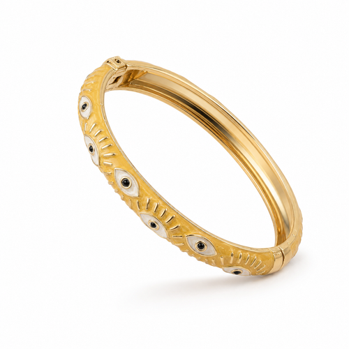 Thailan Bracelet, Light Luxury, Simple and Commuter-Friendly, Retro and Niche, Inlaid with Colorful Enamel, Hand-Painted, Exquisite Jewelry